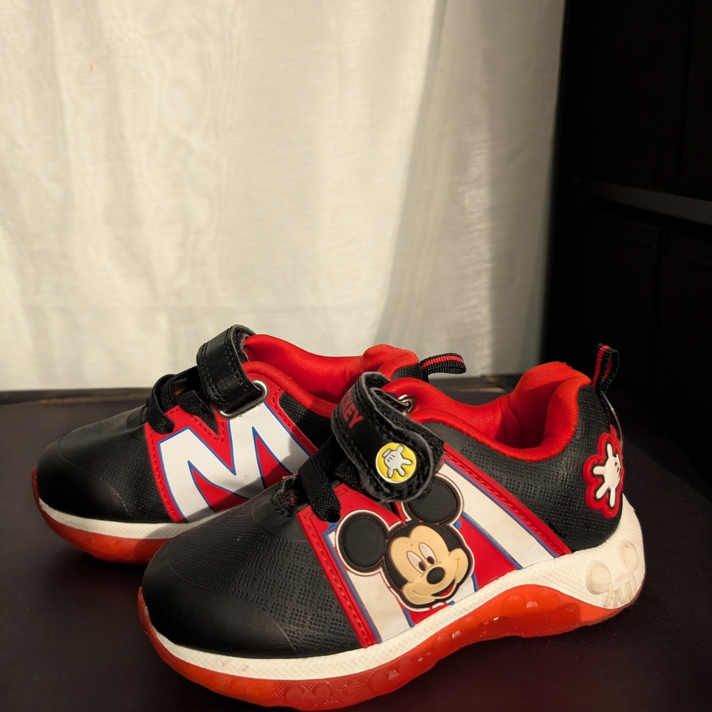 Disney Black and Red Mickey Mouse Sneakers